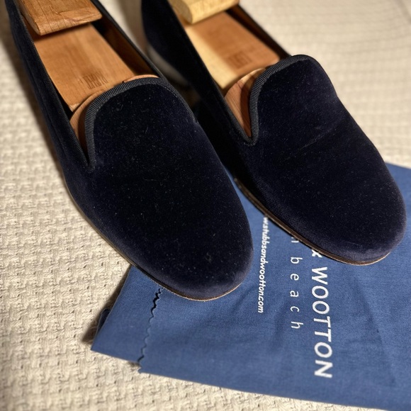 Stubbs & Wootton slipper in insecure blue Size 9 US - Picture 3 of 5